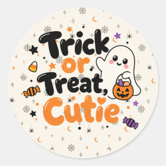 Adesivo Trick or Treat Cutie Fantasma Halloween 