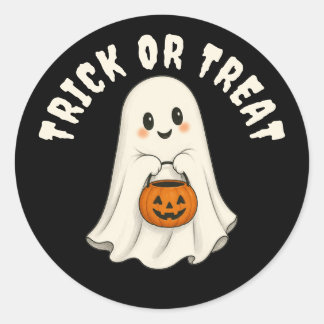 Adesivo Trick or Treat Fantasma Halloween