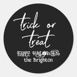 Adesivo Trick or treat fofo divertido personalizado Hallow