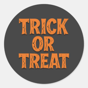 Adesivo Trick Or Treat Fonte Rachada Assustadora Halloween
