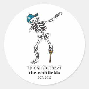 Adesivo Trick or Treat Halloween Pirata Dançando Dab