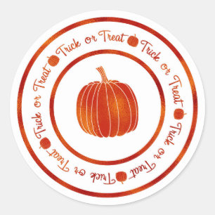 Adesivo Trick or Treat & Pumpkin Laranja Glam Halloween