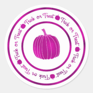Adesivo Trick or Treat & Pumpkin Purple Glam Halloween