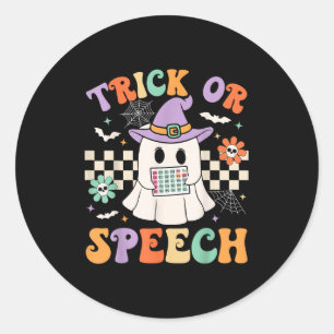 Adesivo Trick Ou Speech Halloween Bp Retro Speech Therapy