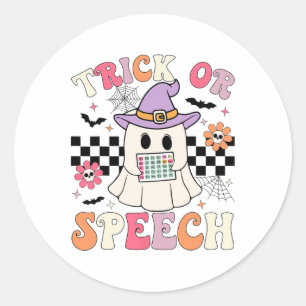 Adesivo Trick Ou Speech Retro Slp Halloween Terapia De Fal