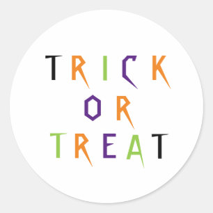 Adesivo Trick ou trata tipografia assustadora Divertimento