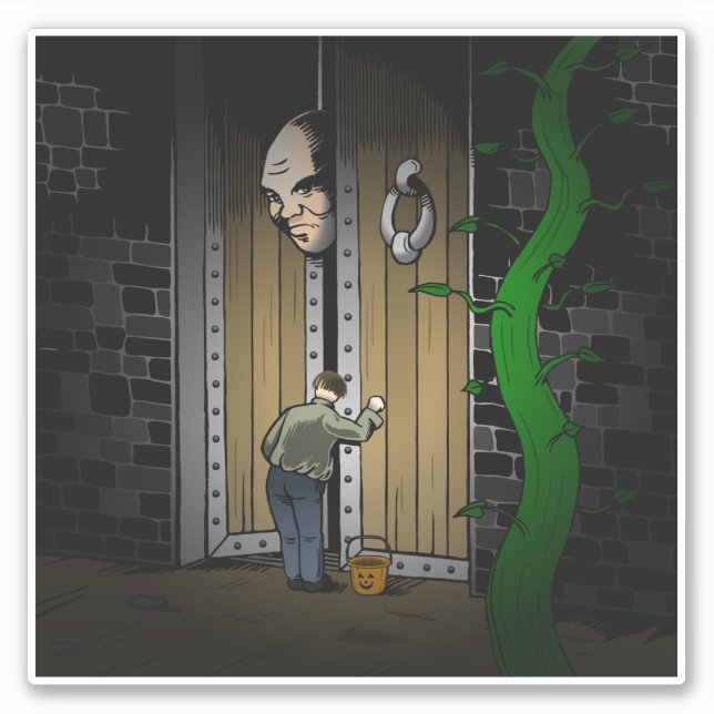 Adesivo Trick ou Tratar com Jack (Frente)