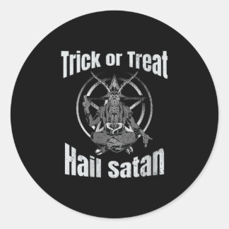 Adesivo Trick ou Tratar Granizo Satanás Pentagram