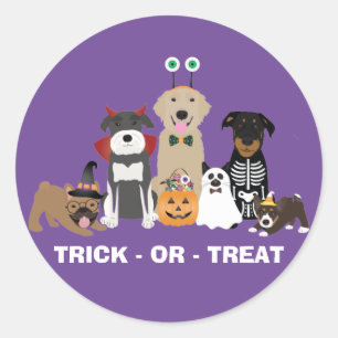 Adesivo Trick Ou Tratar Pets Figurinos De Halloween