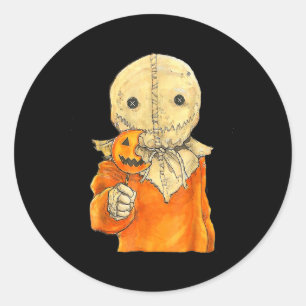 Adesivo Trick Ou Tratat Cute Skull Halloween 2025 Figurume