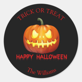 Adesivo Trick ou Treine a Abóbora do Halloween