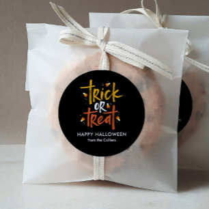 Adesivo Trick ou Treine o Dia das Bruxas de Milho Doce
