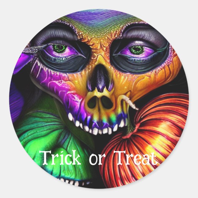 Adesivo Trick ou Treine o Halloween (Frente)