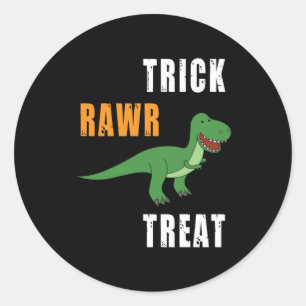 Adesivo Trick Rawr Treat Cute Halloween Tyrannosaurus Rex