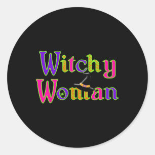 Adesivo Trick Treat Woman Witchy, Bruxa Divertida das Hall
