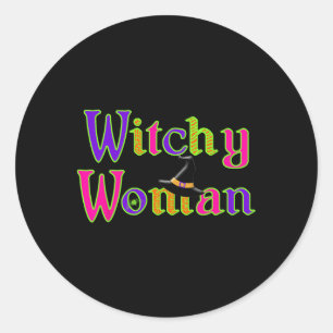 Adesivo Trick Treat Woman Witchy, Bruxa Divertida das Hall