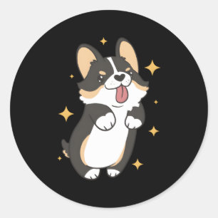 Adesivo Tricolor Corgi escuro