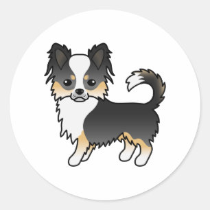 Adesivo Tricolor preto Cão Casaco Chihuahua-Cachorro