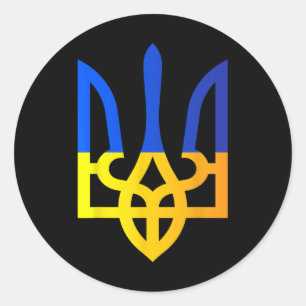 Adesivo Tridente da Ucrânia Símbolo Nacional Bandeira Ucra