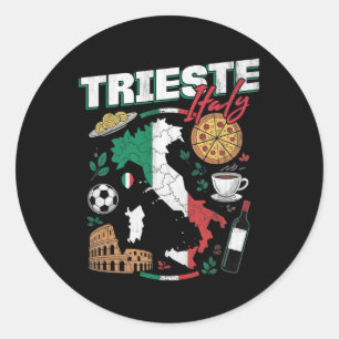 Adesivo Trieste Itália Italia Bandeira Italiana Mapa Lembr