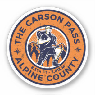 Adesivo trilha carson pass california testes