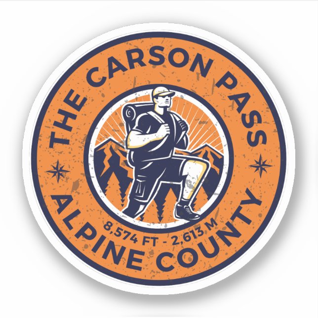 Adesivo trilha carson pass california testes  (Frente)