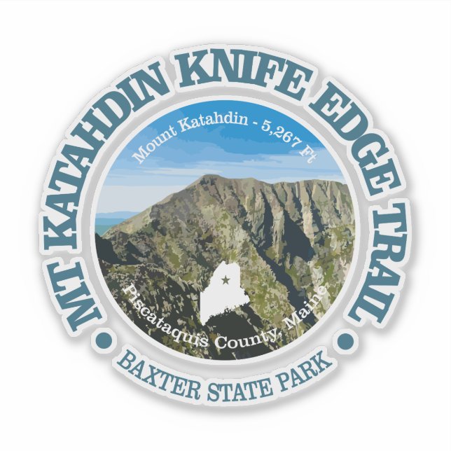Adesivo Trilha de Borda de Faca (Katahdin) (Frente)
