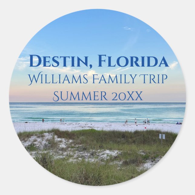 Adesivo Trilha Personalizada da Família Destin Florida Bea (Frente)