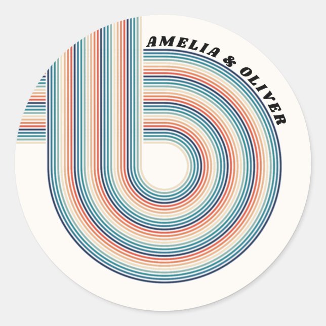 Adesivo Trilhas Coloridas do Tema Retroativo Personalizado (Frente)