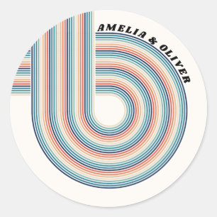 Adesivo Trilhas Coloridas do Tema Retroativo Personalizado