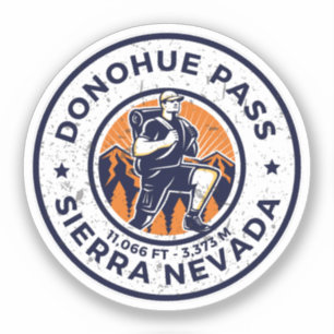 Adesivo Trilhas de Donohue Pass na sierra nevada em testes