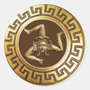 Adesivo Trinacria da Sicília (Bronze)