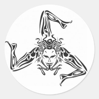 Adesivo Trinacria preto sobre fundo branco