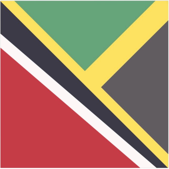 Adesivo Trini Jamaican Flag | Bandeira Trinidad Jamaica (Frente)