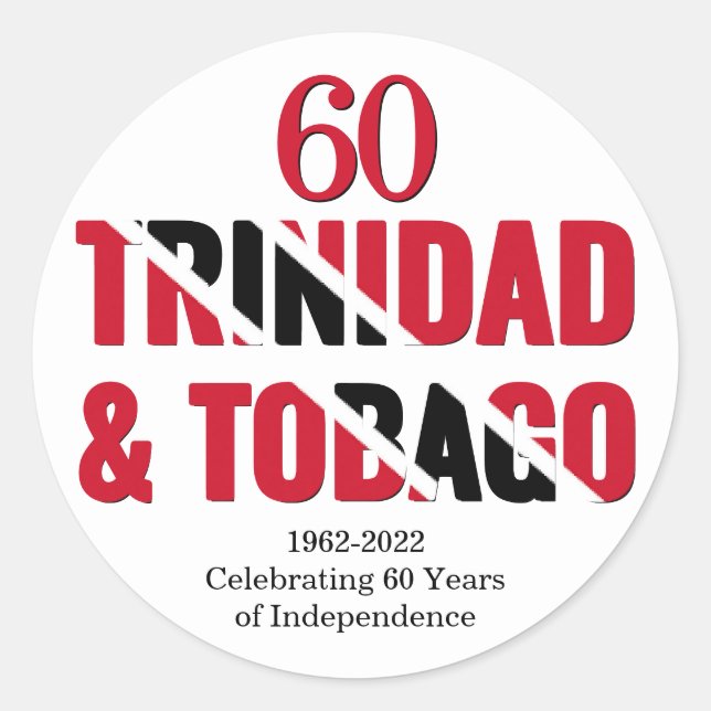 Adesivo TRINIDAD 60º aniversário da Independência (Frente)