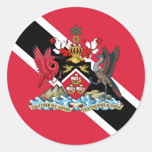 Adesivo Trinidad e Tobago Flag e Casaco de Armas