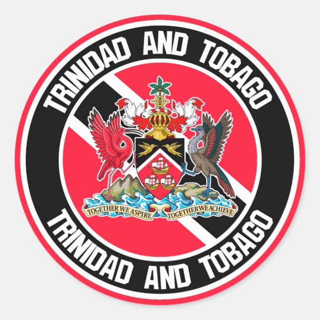 Adesivo Trinidad e Tobago Round Emblem (Frente)