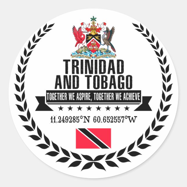 Adesivo Trinidade e Tobago (Frente)