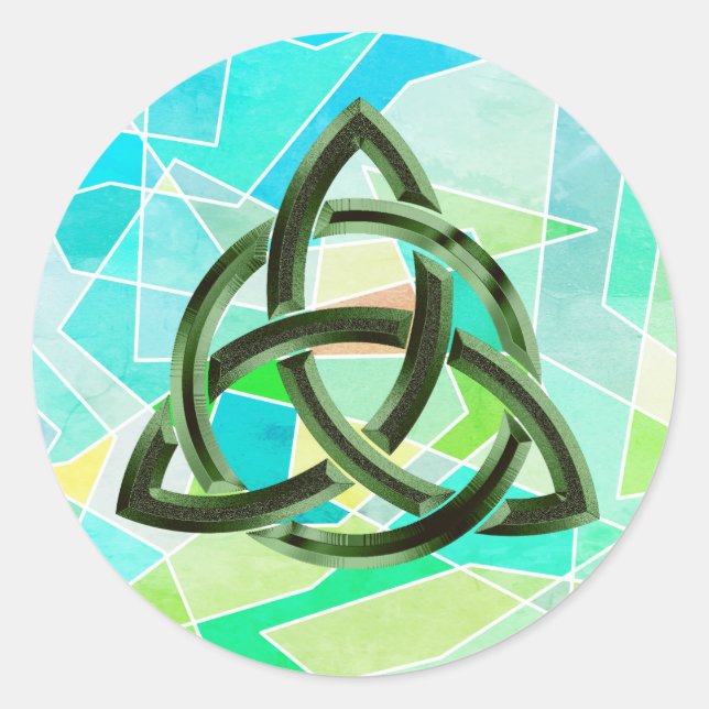 Adesivo Trinity Knot Celométrico Glitter Metal Verde (Frente)