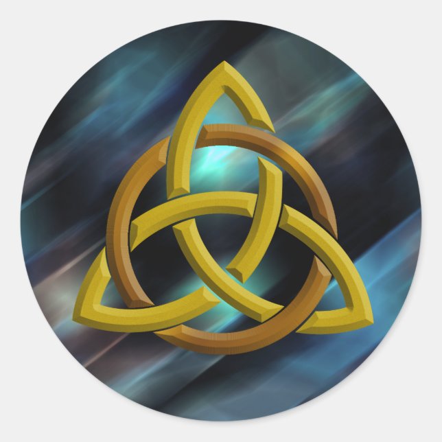 Adesivo Trinity Knot Celtic Blue Glitter (Frente)