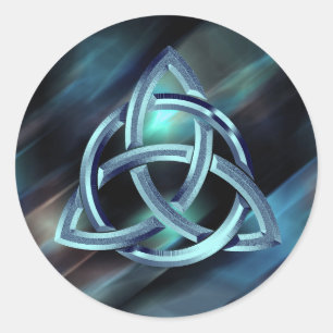 Adesivo Trinity Knot Celtic Blue Glitter