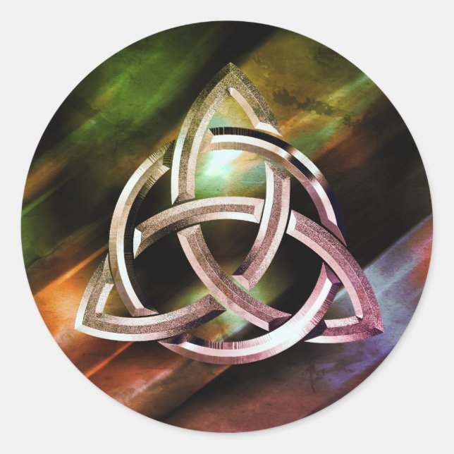 Adesivo Trinity Knot Celtic Blue Glitter Cosmic (Frente)