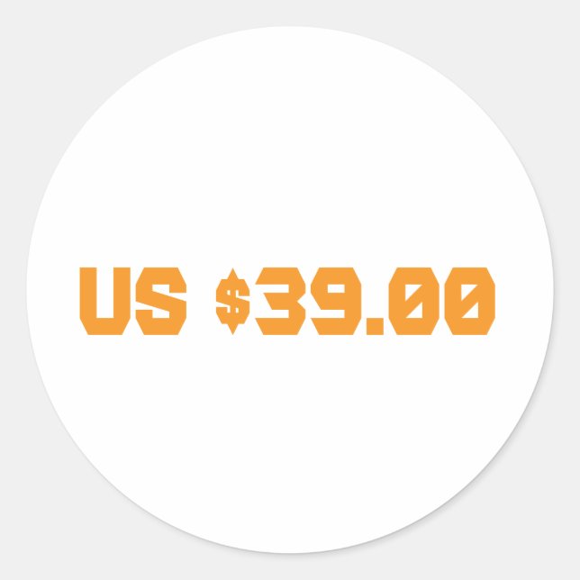 Adesivo Trinta e nove dólares (Frente)