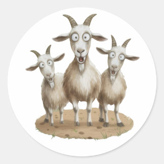Adesivo Trío de Cabras Chocadas