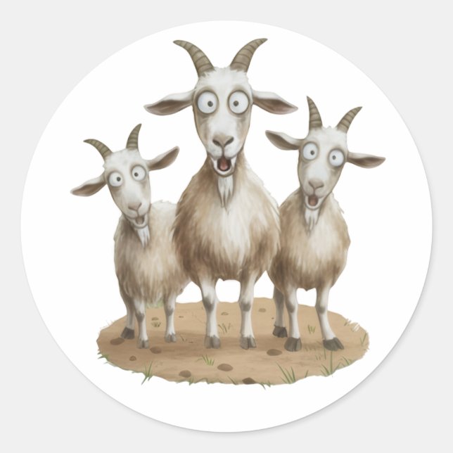 Adesivo Trío de Cabras Chocadas (Frente)
