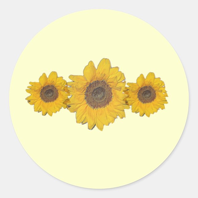 Adesivo trio de girassol (Frente)