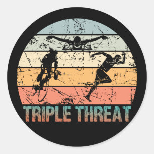 Adesivo Tripla Ameaça - Atleta Triathlon