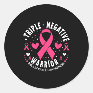 Adesivo Triplo Cancer A do peito cor-de-rosa pelo guerreir