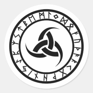Adesivo Triplo Corno de Odin - Círculo Rune