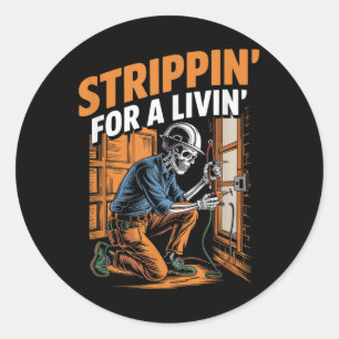 Adesivo Trippin For A Livin Funny Skeleton Electronics Lov